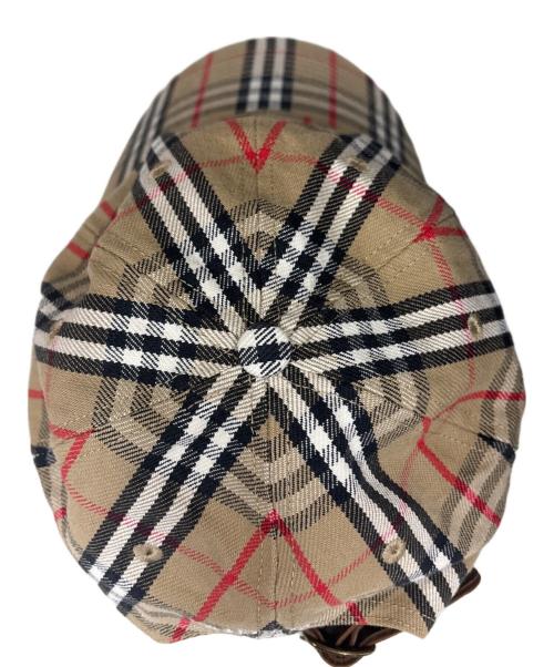 BURBERRY（バーバリー）BURBERRY (バーバリー) Supreme (シュプリーム) キャップ　ノバチェック　22SS ベージュの古着・服飾アイテム