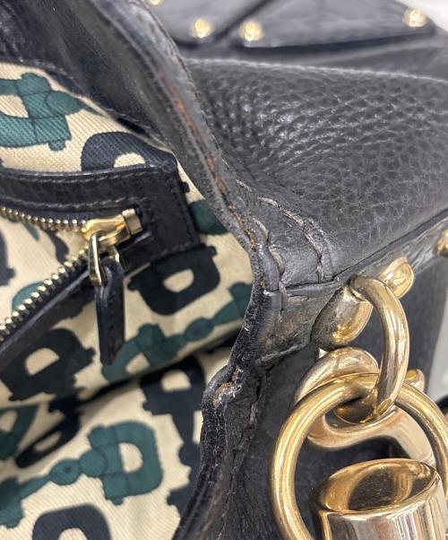 GUCCI（グッチ）GUCCI (グッチ) 2WAYバッグ　インディ　グッチシマ タッセル ブラックの古着・服飾アイテム