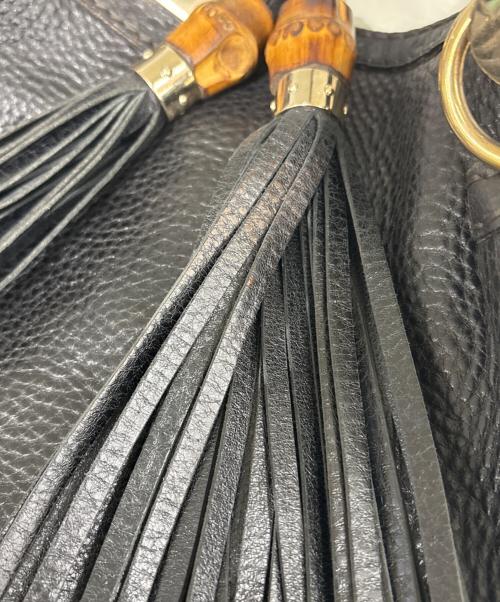 GUCCI（グッチ）GUCCI (グッチ) 2WAYバッグ　インディ　グッチシマ タッセル ブラックの古着・服飾アイテム