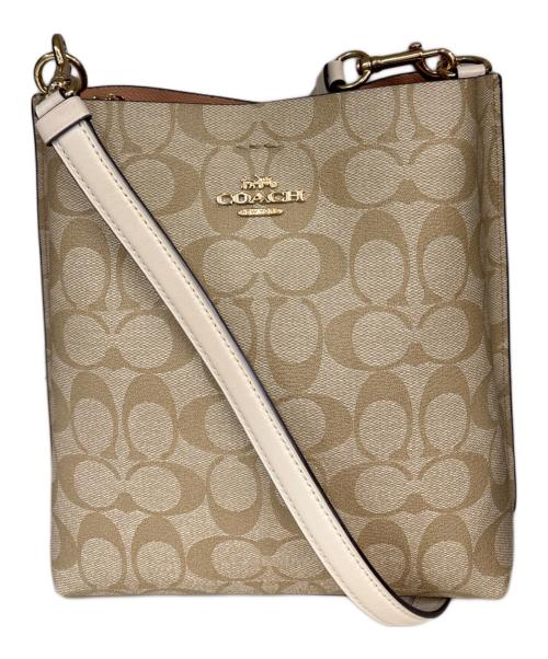 COACH（コーチ）COACH (コーチ) 2WAYショルダーバッグ ベージュの古着・服飾アイテム