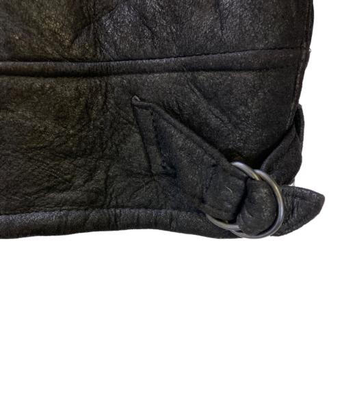 pellepelle（ペレペレ）pellepelle (ペレペレ) ムートンジャケット ブラック サイズ:40の古着・服飾アイテム