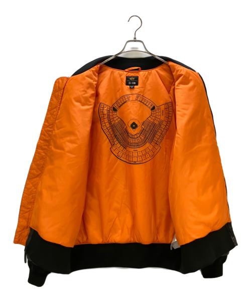 ALPHA（アルファ）ALPHA (アルファ) New Era (ニューエラ) MLB (エムエルビー) MA-1ジャケット ブラック サイズ:XXLの古着・服飾アイテム
