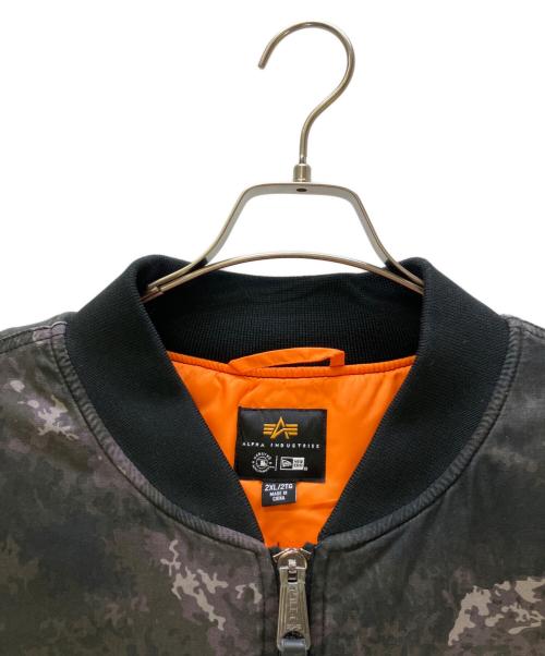 ALPHA（アルファ）ALPHA (アルファ) New Era (ニューエラ) MLB (エムエルビー) MA-1ジャケット ブラック サイズ:XXLの古着・服飾アイテム