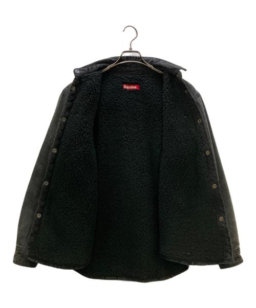 SUPREME（シュプリーム）SUPREME (シュプリーム) シャツ 24FW Faux Shearling Lined Work Shirt ブラック サイズ:Sの古着・服飾アイテム