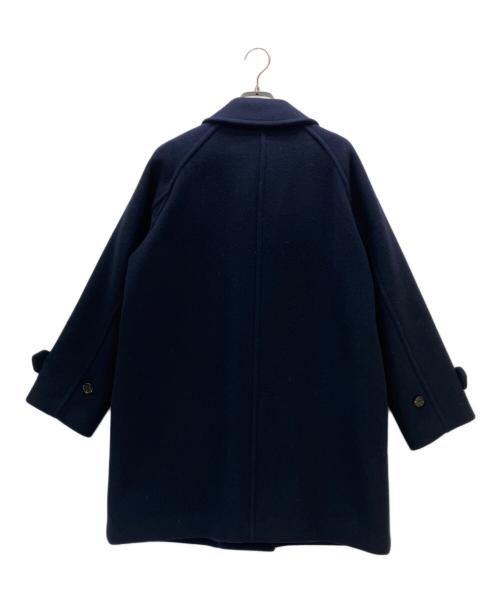 FRAMeWORK（フレームワーク）FRAMeWORK (フレームワーク) ラムウールmixシャルムバルカラーコート ネイビー サイズ:36の古着・服飾アイテム