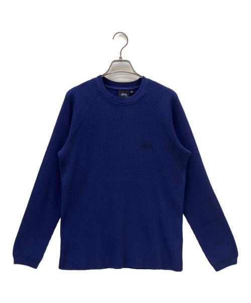 stussy（ステューシー）stussy (ステューシー) 長袖カットソー サーマル RAGLAN THERMAL BASIC STOCK ブルー サイズ:XS 未使用品の古着・服飾アイテム