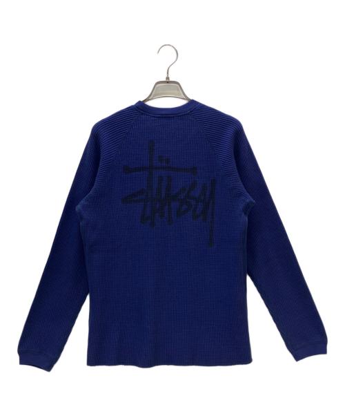 stussy（ステューシー）stussy (ステューシー) 長袖カットソー サーマル RAGLAN THERMAL BASIC STOCK ブルー サイズ:XS 未使用品の古着・服飾アイテム