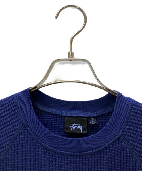 stussy（ステューシー）stussy (ステューシー) 長袖カットソー サーマル RAGLAN THERMAL BASIC STOCK ブルー サイズ:XS 未使用品の古着・服飾アイテム