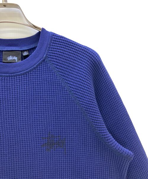 stussy（ステューシー）stussy (ステューシー) 長袖カットソー サーマル RAGLAN THERMAL BASIC STOCK ブルー サイズ:XS 未使用品の古着・服飾アイテム