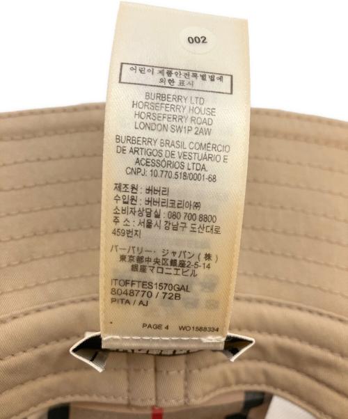 BURBERRY（バーバリー）BURBERRY (バーバリー) バケットハット ベージュの古着・服飾アイテム