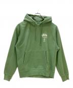 stussyステューシー）の古着「プルオーバーパーカー」｜グリーン