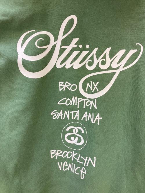 stussy（ステューシー）stussy (ステューシー) プルオーバーパーカー グリーン サイズ:Lの古着・服飾アイテム