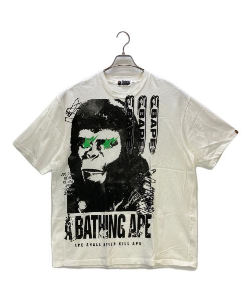 A BATHING APE（アベイシングエイプ）A BATHING APE (アベイシングエイプ) 半袖カットソー ホワイト サイズ:XLの古着・服飾アイテム