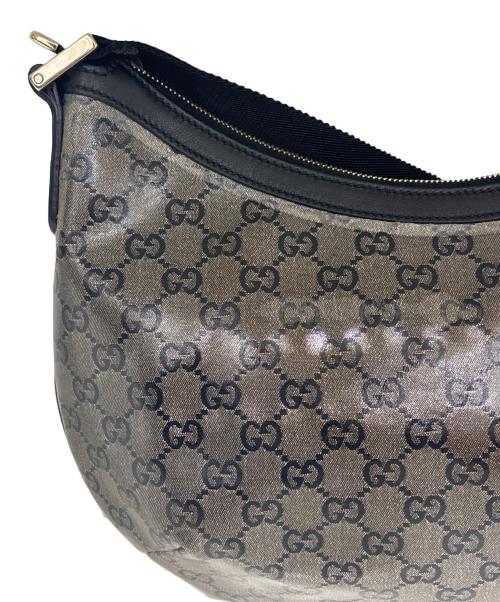 GUCCI（グッチ）GUCCI (グッチ) ショルダーバッグ　GGクリスタル ブラック×グレーの古着・服飾アイテム