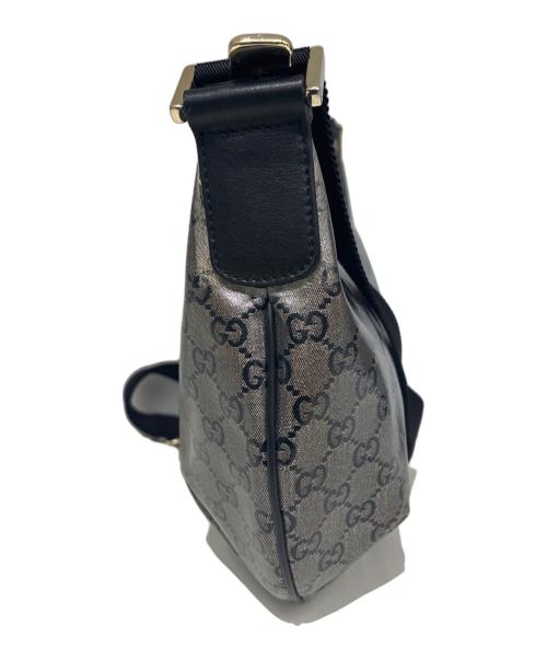 GUCCI（グッチ）GUCCI (グッチ) ショルダーバッグ　GGクリスタル ブラック×グレーの古着・服飾アイテム