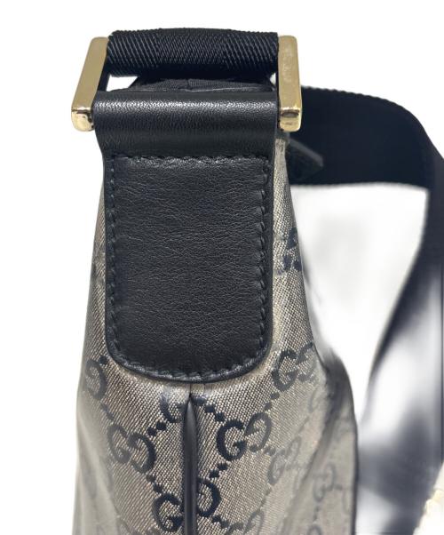 GUCCI（グッチ）GUCCI (グッチ) ショルダーバッグ　GGクリスタル ブラック×グレーの古着・服飾アイテム