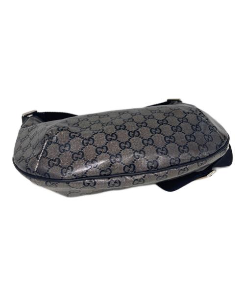 GUCCI（グッチ）GUCCI (グッチ) ショルダーバッグ　GGクリスタル ブラック×グレーの古着・服飾アイテム