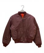 UNIQLOユニクロ）の古着「MA-1ジャケット OLD UNIQLO」｜ボルドー