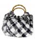 Vivienne Westwood (ヴィヴィアンウエストウッド) バンブートートバッグ ブラック×ホワイト：10000円