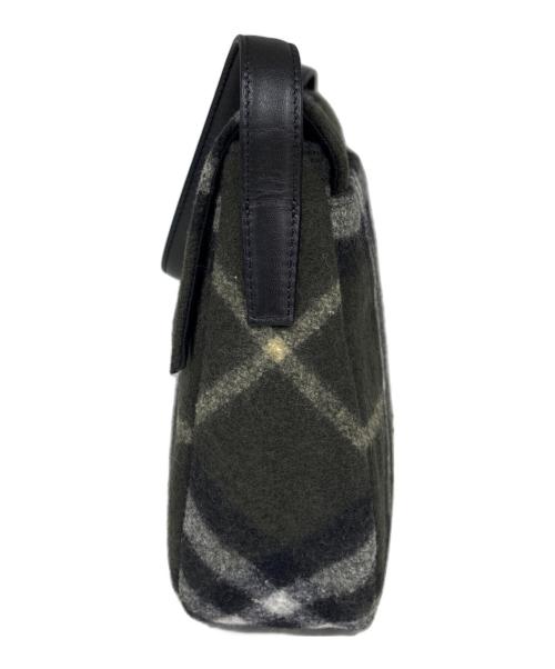 BURBERRY BLUE LABEL（バーバリー ブルー レーベル）BURBERRY BLUE LABEL (バーバリー ブルー レーベル) ウールショルダーバッグ　ノバチェック オリーブの古着・服飾アイテム