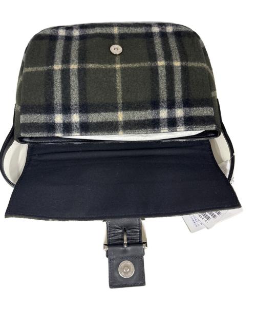 BURBERRY BLUE LABEL（バーバリー ブルー レーベル）BURBERRY BLUE LABEL (バーバリー ブルー レーベル) ウールショルダーバッグ　ノバチェック オリーブの古着・服飾アイテム