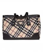 BURBERRY BLUE LABELバーバリー ブルー レーベル）の古着「ウールトートバッグ　ノバチェック」｜ベージュ