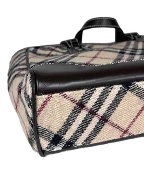 BURBERRY BLUE LABEL（バーバリー ブルー レーベル）BURBERRY BLUE LABEL (バーバリー ブルー レーベル) ウールトートバッグ　ノバチェック ベージュの古着・服飾アイテム