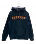 SUPREME（シュプリーム）の古着「プルオーバーパーカー 18ss Cord Collegiate Logo Hooded Sweatshirt」｜ネイビー