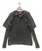 DIESELディーゼル）の古着「レイヤードスウェット K-PETRO」｜グレー