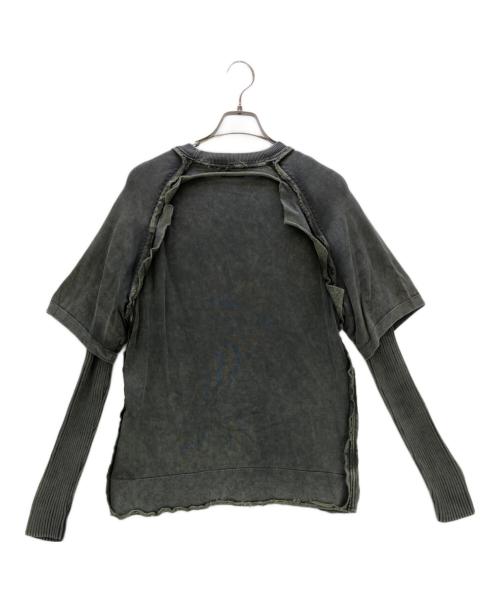 DIESEL（ディーゼル）DIESEL (ディーゼル) レイヤードスウェット K-PETRO グレー サイズ:Sの古着・服飾アイテム