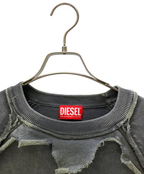 DIESEL（ディーゼル）DIESEL (ディーゼル) レイヤードスウェット K-PETRO グレー サイズ:Sの古着・服飾アイテム