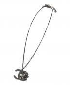 CHANELシャネル）の古着「ココマークネックレス GUNMETAL CC LOGO AND HOLLY」