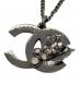 CHANEL (シャネル) ココマークネックレス 	GUNMETAL CC LOGO AND HOLLY：45000円