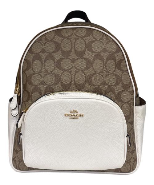 COACH（コーチ）COACH (コーチ) リュック ベージュ×ブラウンの古着・服飾アイテム