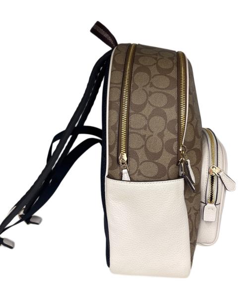 COACH（コーチ）COACH (コーチ) リュック ベージュ×ブラウンの古着・服飾アイテム