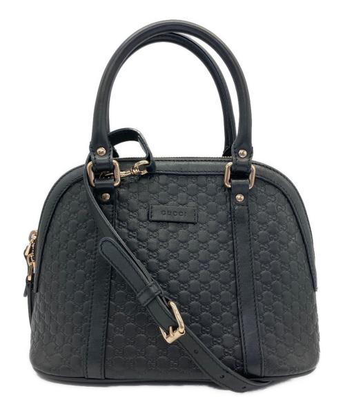 GUCCI（グッチ）GUCCI (グッチ) 2WAYバッグ マイクログッチシマ ブラックの古着・服飾アイテム