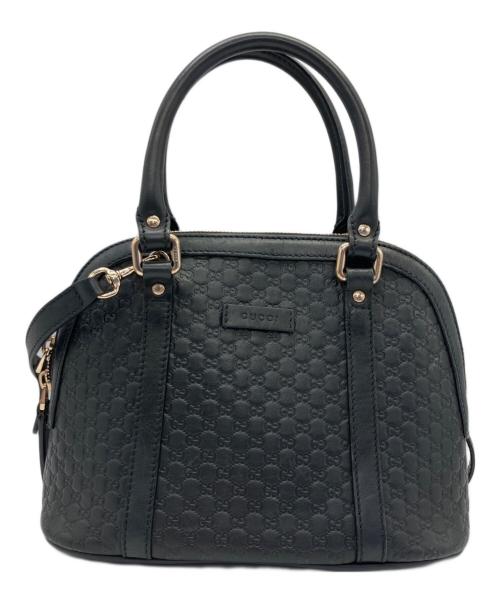 GUCCI（グッチ）GUCCI (グッチ) 2WAYバッグ マイクログッチシマ ブラックの古着・服飾アイテム