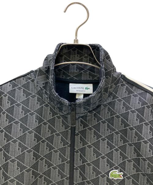 LACOSTE（ラコステ）LACOSTE (ラコステ) トラックジャケット モノグラムジャカードトラックジャケット ブラック サイズ:3の古着・服飾アイテム