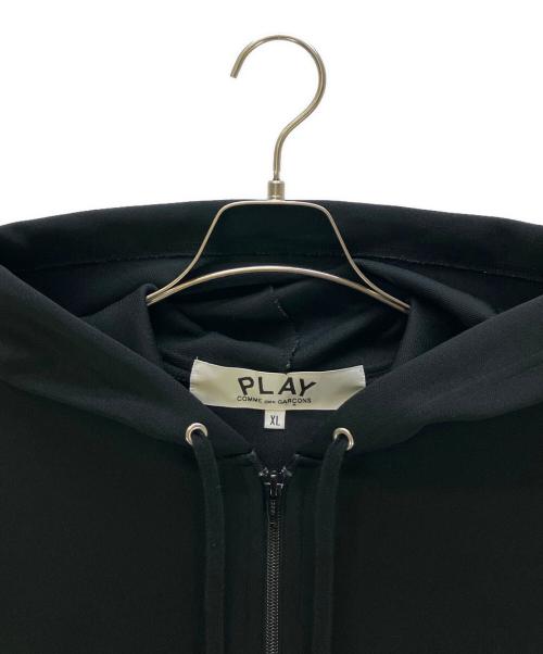 PLAY COMME des GARCONS（プレイコムデギャルソン）PLAY COMME des GARCONS (プレイコムデギャルソン) ジップパーカー 	Zip-Up Hoodie With Red Emblem Black ブラック サイズ:XLの古着・服飾アイテム