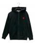 PLAY COMME des GARCONS（プレイコムデギャルソン）の古着「ジップパーカー 	Zip-Up Hoodie With Red Emblem Black」｜ブラック