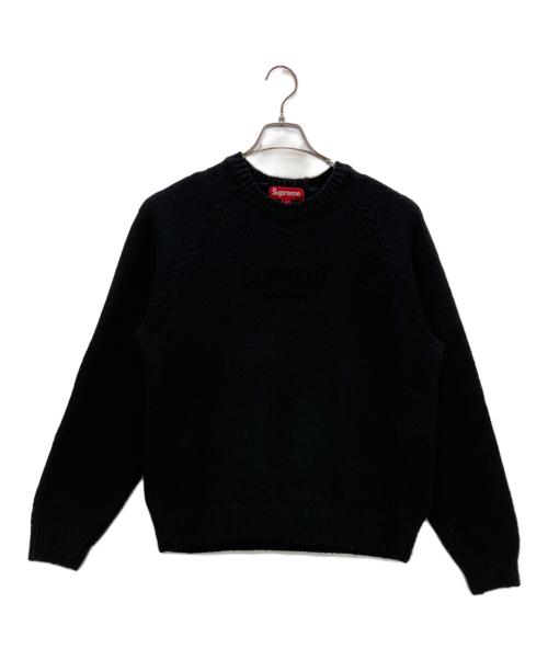 SUPREME（シュプリーム）SUPREME (シュプリーム) ニット 24AW Flocked Logo Sweater ブラック サイズ:Sの古着・服飾アイテム