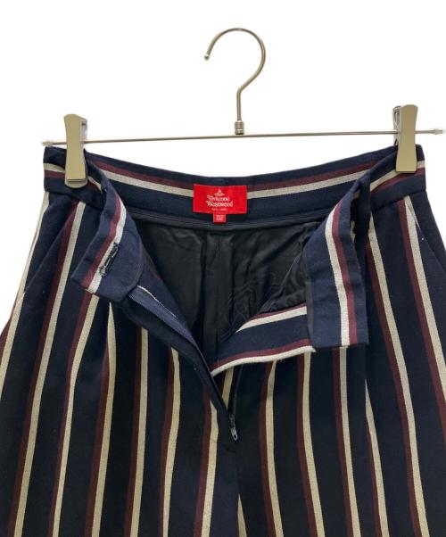 Vivienne Westwood（ヴィヴィアンウエストウッド）Vivienne Westwood (ヴィヴィアンウエストウッド) スラックス ネイビー×レッド サイズ:02の古着・服飾アイテム