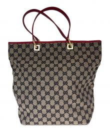 GUCCI（グッチ）の古着「トートバッグ　GG」｜ベージュ×レッド
