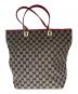 GUCCI（グッチ）の古着「トートバッグ　GG」｜ベージュ×レッド