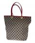 GUCCI (グッチ) トートバッグ　GG ベージュ×レッド：18000円