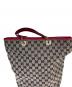中古・古着 GUCCI (グッチ) トートバッグ　GG ベージュ×レッド：18000円