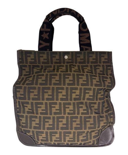 FENDI（フェンディ）FENDI (フェンディ) 折りたたみ式トートバッグ　ズッカ ベージュの古着・服飾アイテム
