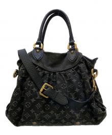 LOUIS VUITTON（ルイ ヴィトン）の古着「2WAYショルダーバッグ ネオ カヴィMM モノグラム デニム」｜ブラック