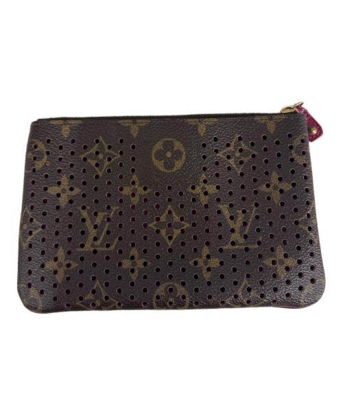 LOUIS VUITTON（ルイ ヴィトン）LOUIS VUITTON (ルイ ヴィトン) ポーチ　モノグラム・ペルフォ　ポシェットプラット ブラウンの古着・服飾アイテム