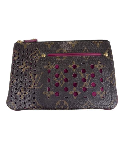 LOUIS VUITTON（ルイ ヴィトン）LOUIS VUITTON (ルイ ヴィトン) ポーチ　モノグラム・ペルフォ　ポシェットプラット ブラウンの古着・服飾アイテム